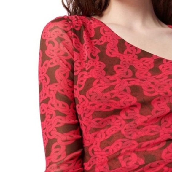 DIANE VON FURSTENBERG Edyna Midi Dress Size M - Picture 3 of 14